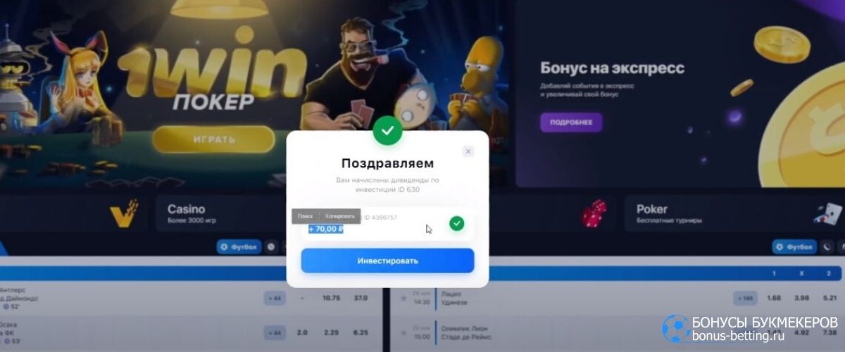 Win invest — инвестиции в букмекерский бизнес.