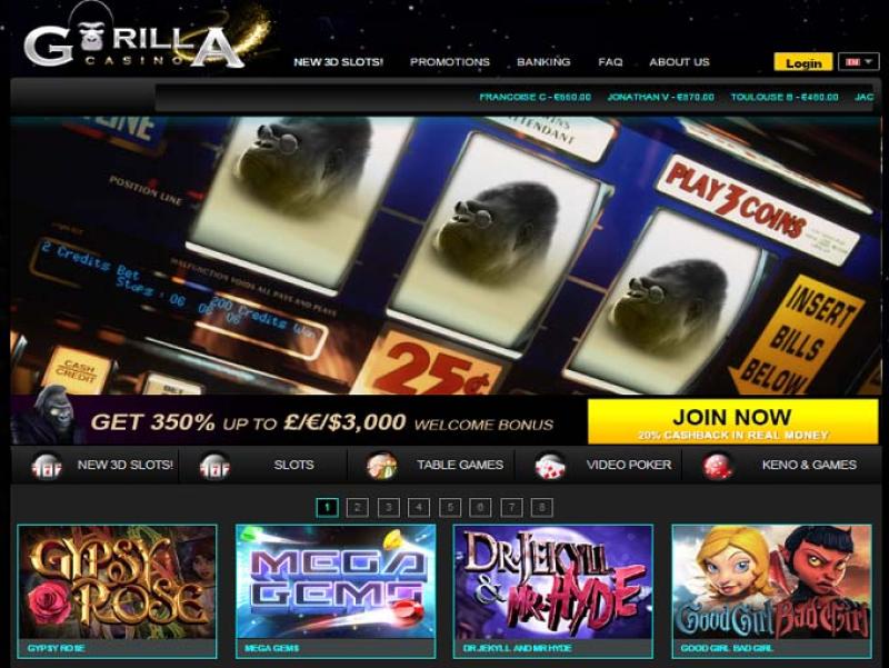 Gorilla Casino.отзывы и зеркало казино Горилла 2024 + бонус 0