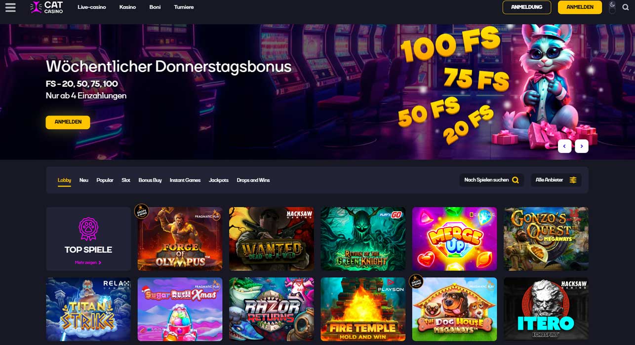 Cat Casino Доступное зеркало. Играйте на реальные деньги!