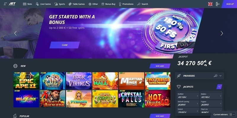 Jet Casino Джет Казино - рабочее зеркало.