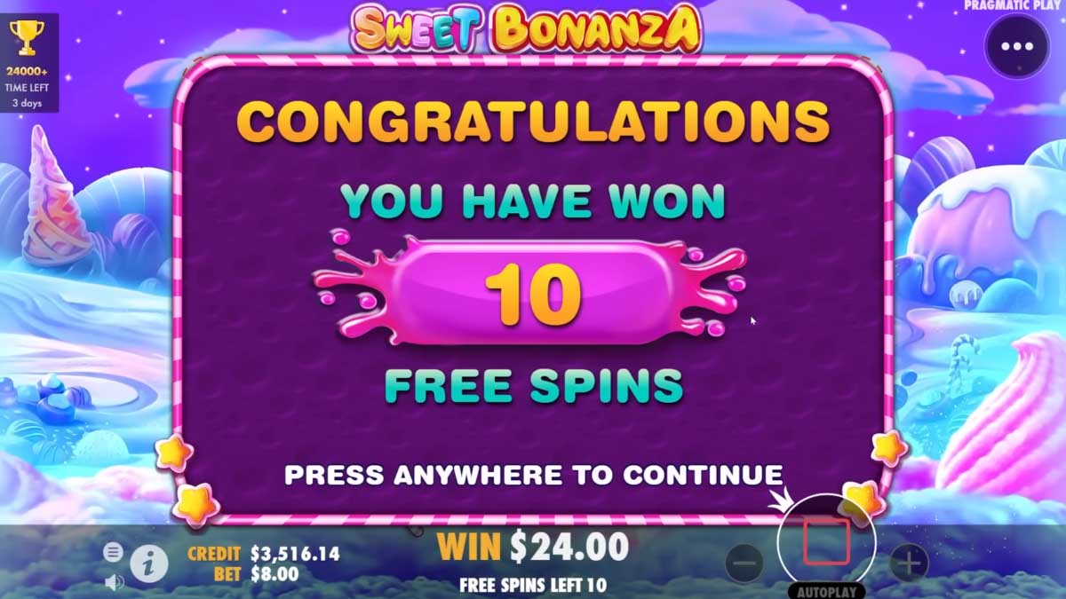 Игровой автомат Sweet Bonanza с игрой на деньги