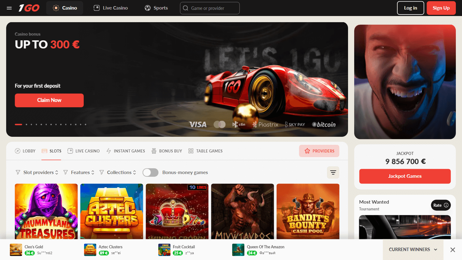Go Casino игровые автоматы, Live casino на реальные деньги в 1Го Казино