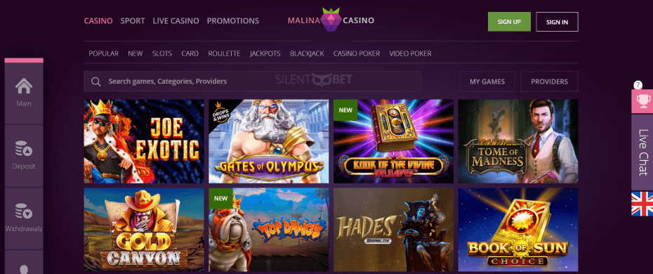 Казино Малина Malina casino - Войти на сайт и Вход.