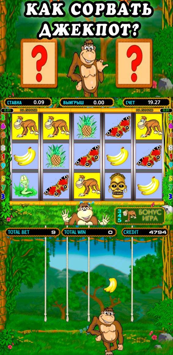Игровые автоматы - Crazy Monkey Обезьянки играть.