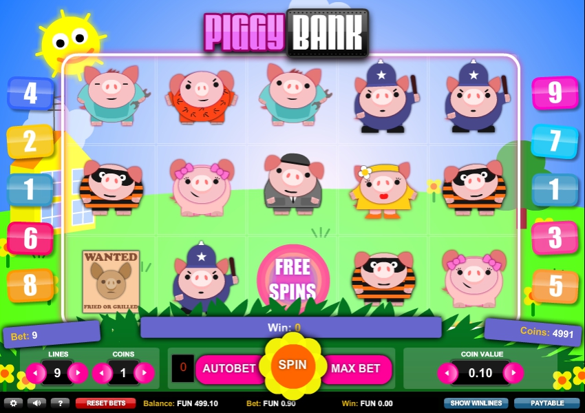 Piggy Bank Свиньи Копилки от 1x2 Gaming — игровой автомат.