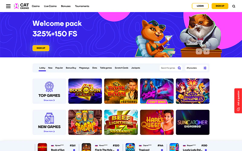 Cat Casino официальный сайт Вход на Кэт казино
