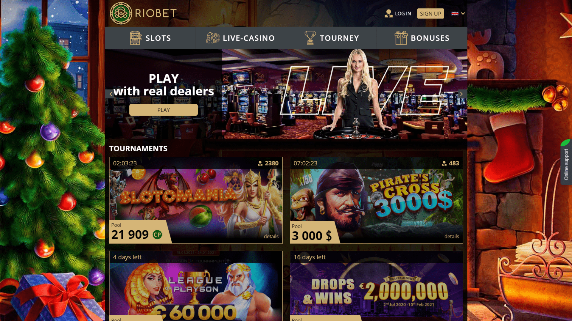 Бонусы онлайн казино Riobet 2024 -