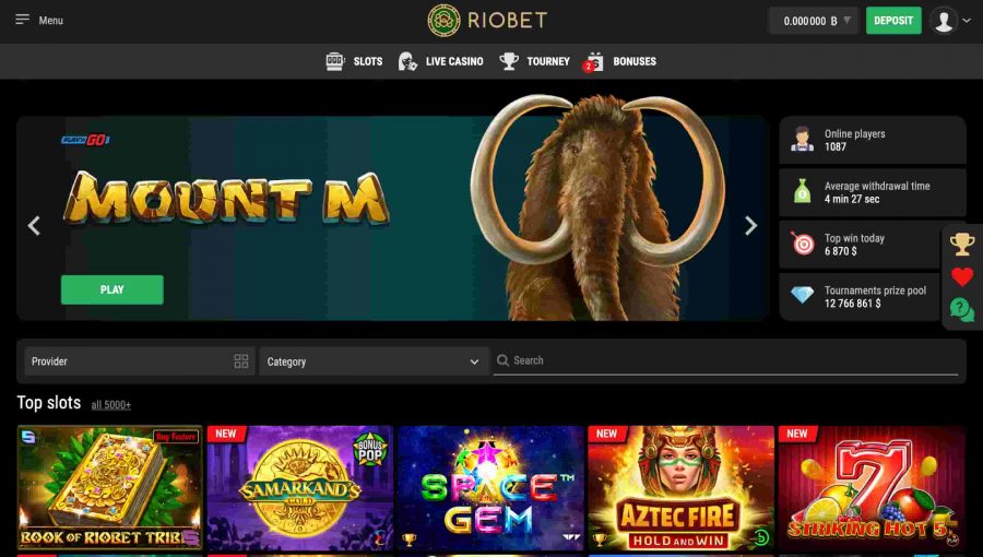 Официальный сайт Riobet - регистрация, рабочее зеркало.