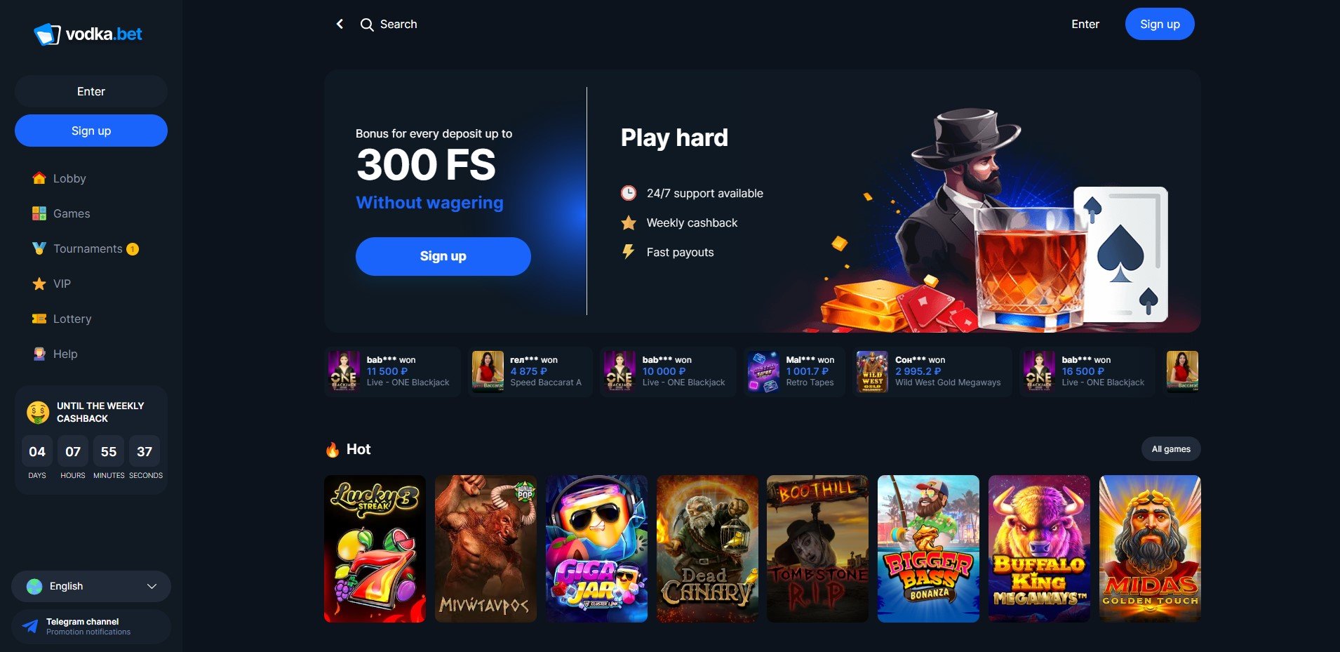 Vodka Casino - Официальный сайт, рабочее зеркало, бонус 100%.