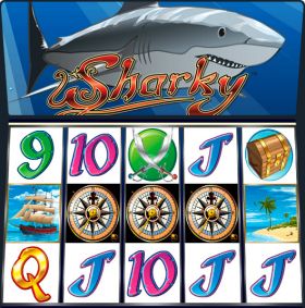 Игровой автомат Sharky Акулы, Рыбак - играть онлайн в.