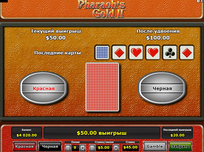 Игровой аппарат Pharaoh's Gold II — крупные коэффициенты и выигрыши