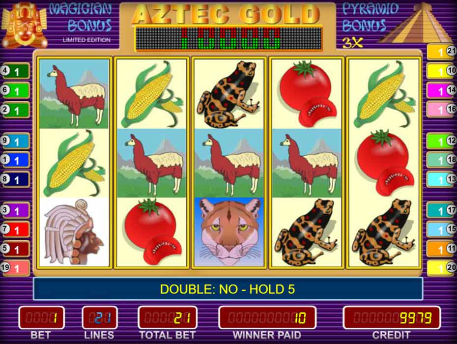 Бесплатный игровой автомат Пирамида Aztec Gold онлайн