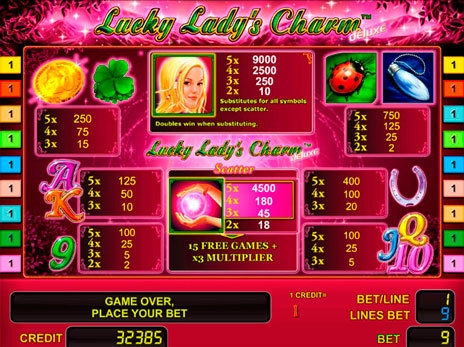 Игровой автомат Lucky Ladys Charm Лаки Леди Шарм Играть онлайн.