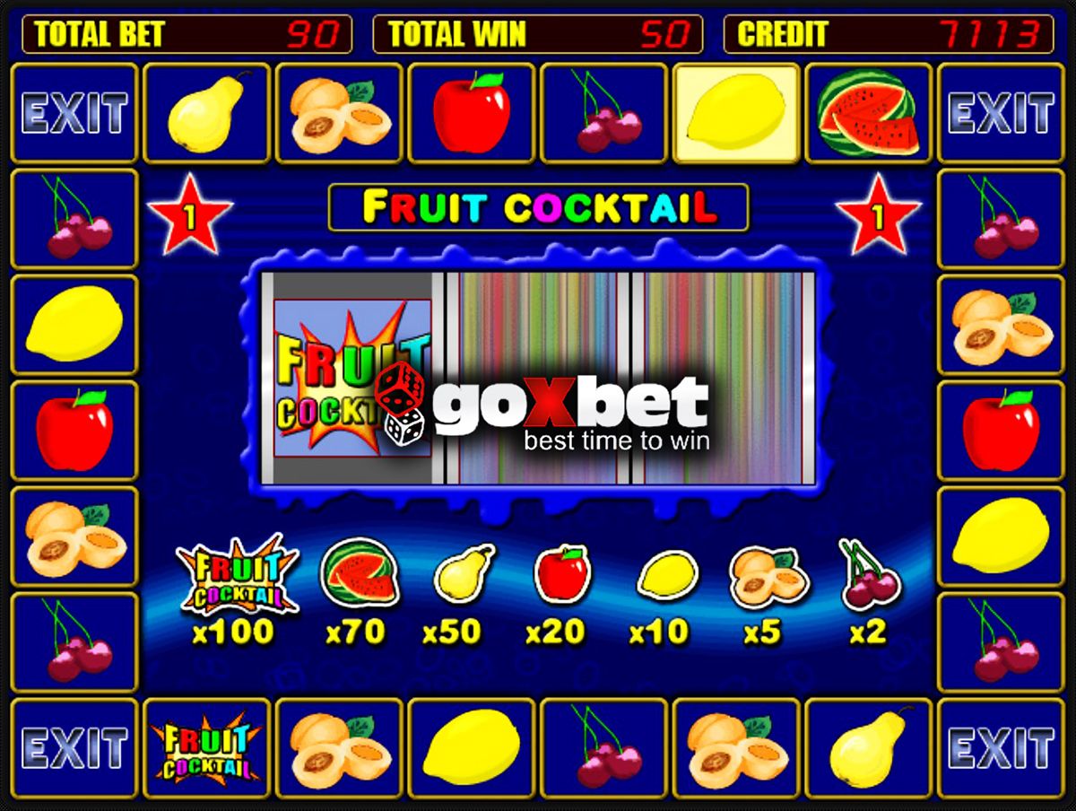 Игровые автоматы - Fruit Cocktail Клубнички играть.