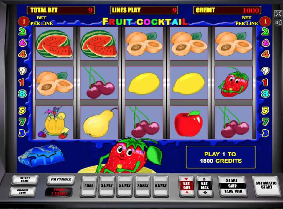 Fruitcocktail-avtomat.comИграть в игровые автоматы бесплатно Клубнички Fruit Cocktail