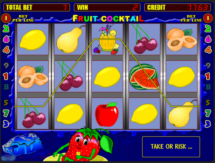 Игровой автомат Fruit Cocktail Фруктовый Коктейль.