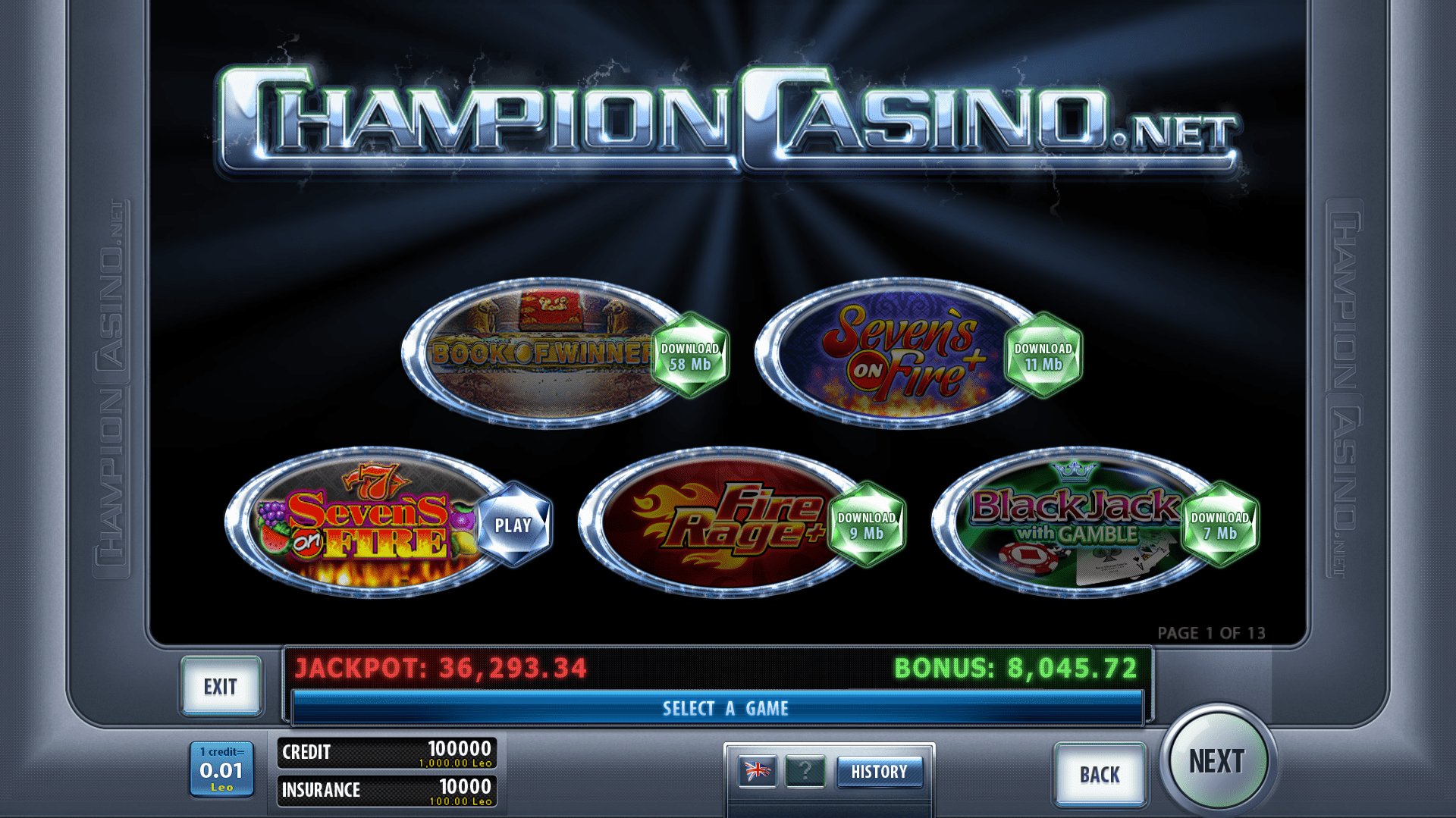 Champion Casino - Онлайн казино с игровыми автоматами Чемпион.