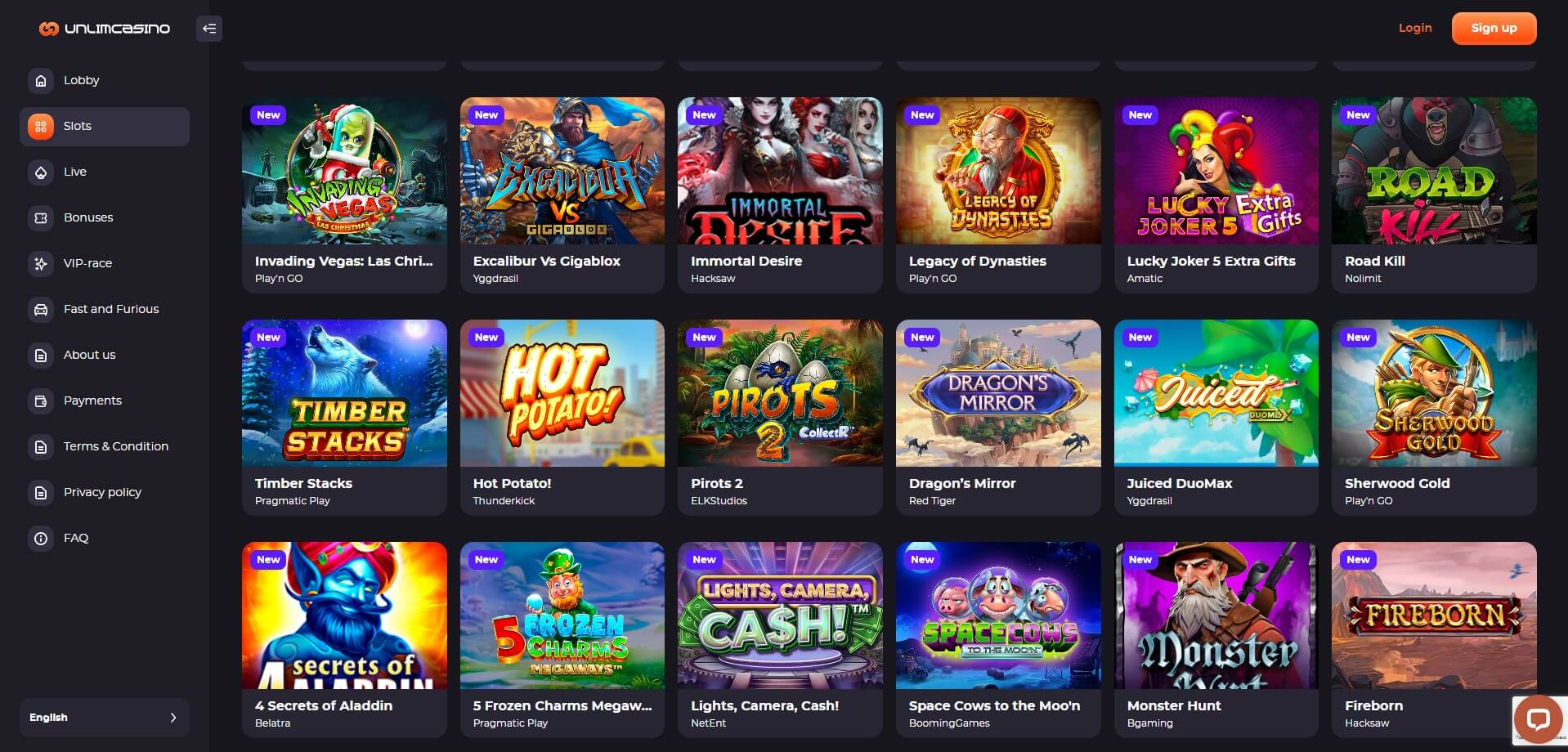 Скачать на Android и iOS приложение Unlim Casino
